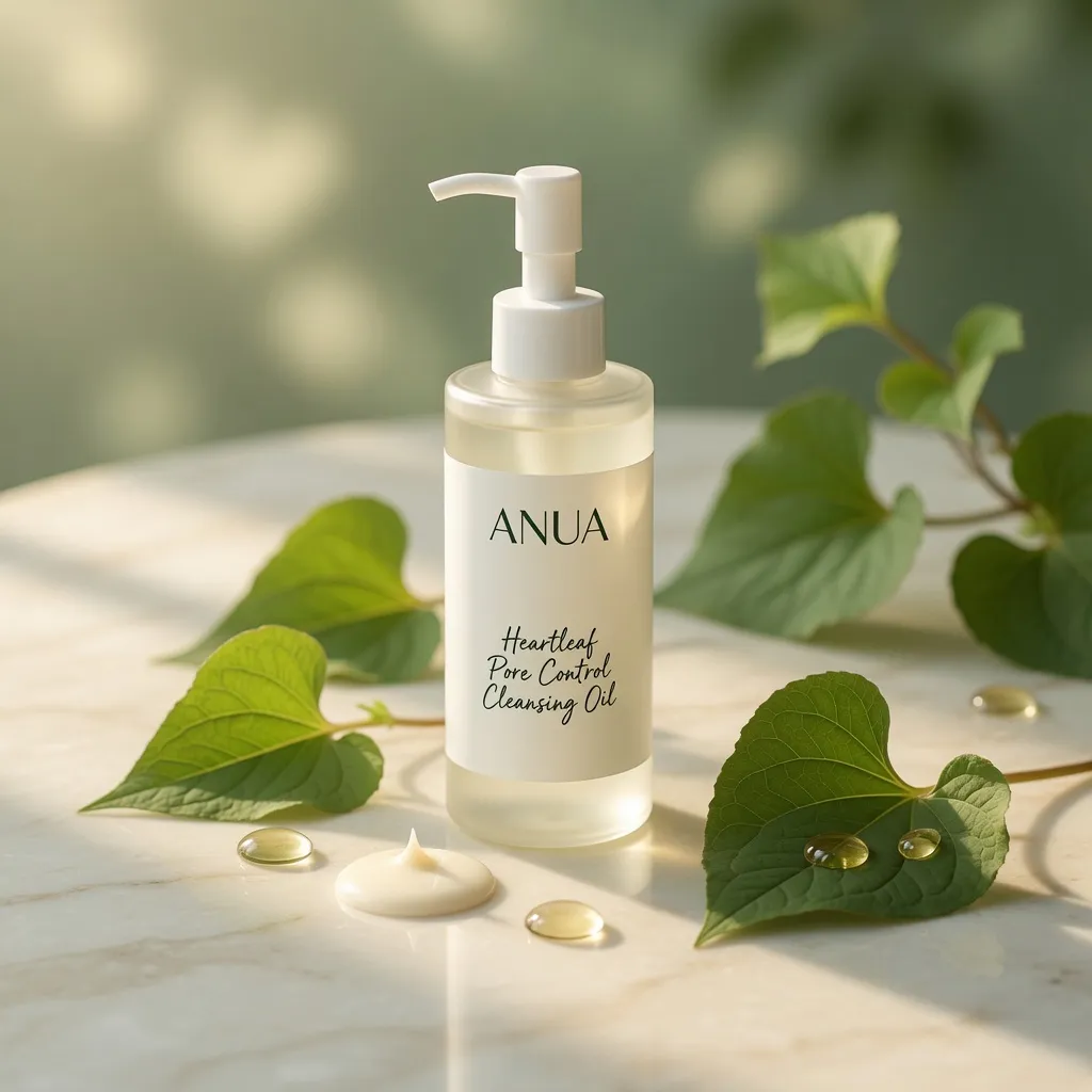 Anua Heartleaf cleansing oil gentle formula skincare visual