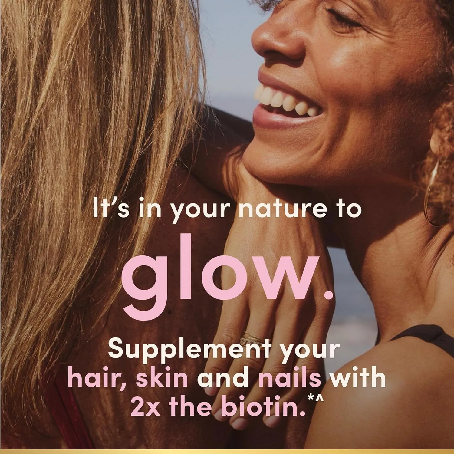 Nature’s Bounty lifestyle image for hair skin and nails supplement