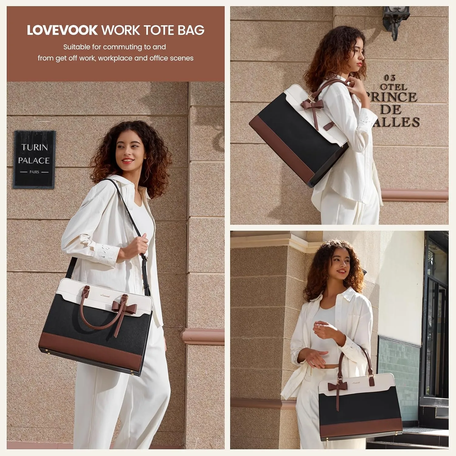 LOVEVOOK laptop tote bag styled for work