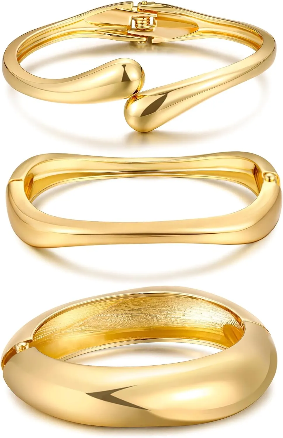 Chunky gold bangle bracelet size guide