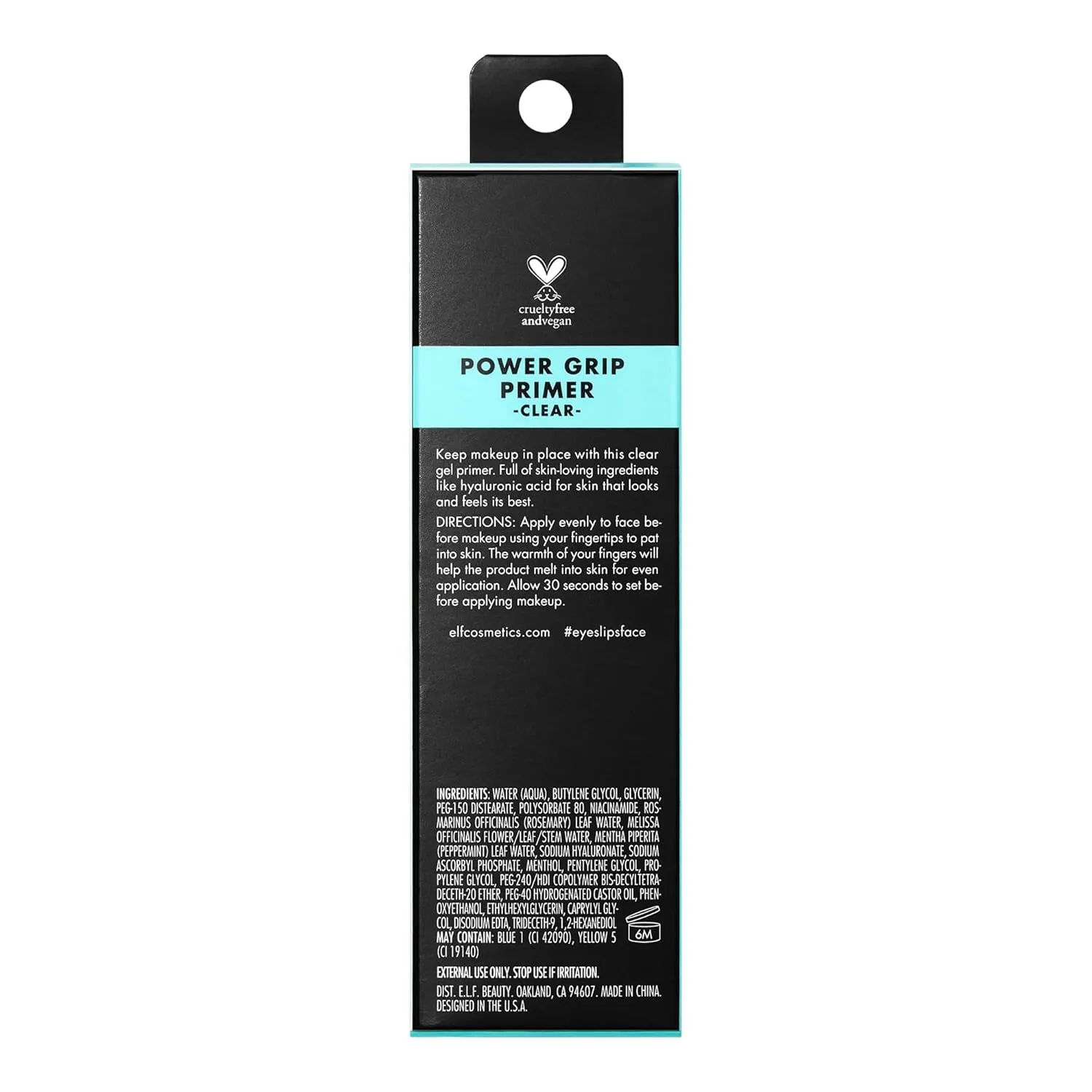 e.l.f. Power Grip Primer product packaging back view