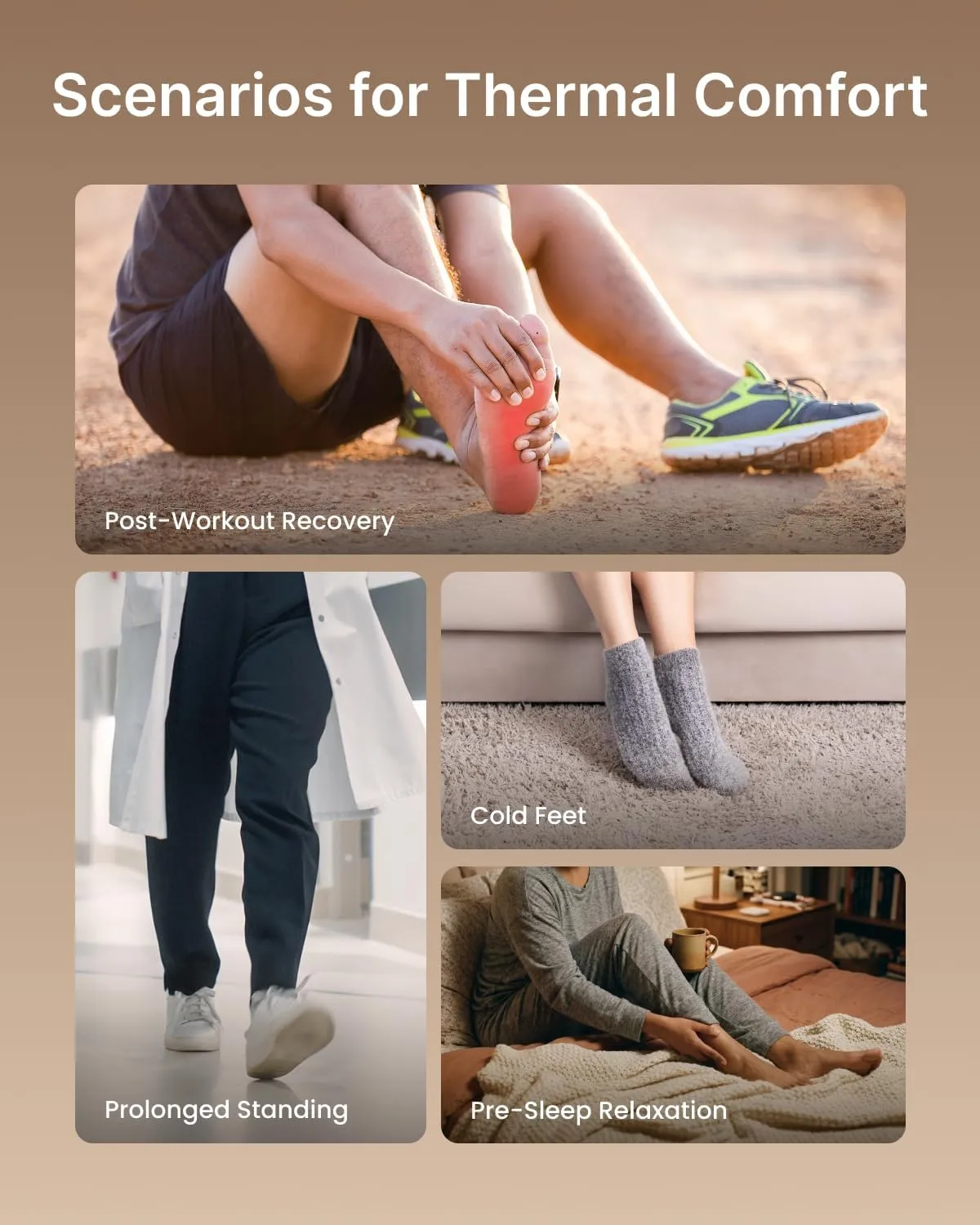RENPHO foot massager everyday recovery and thermal comfort scenarios