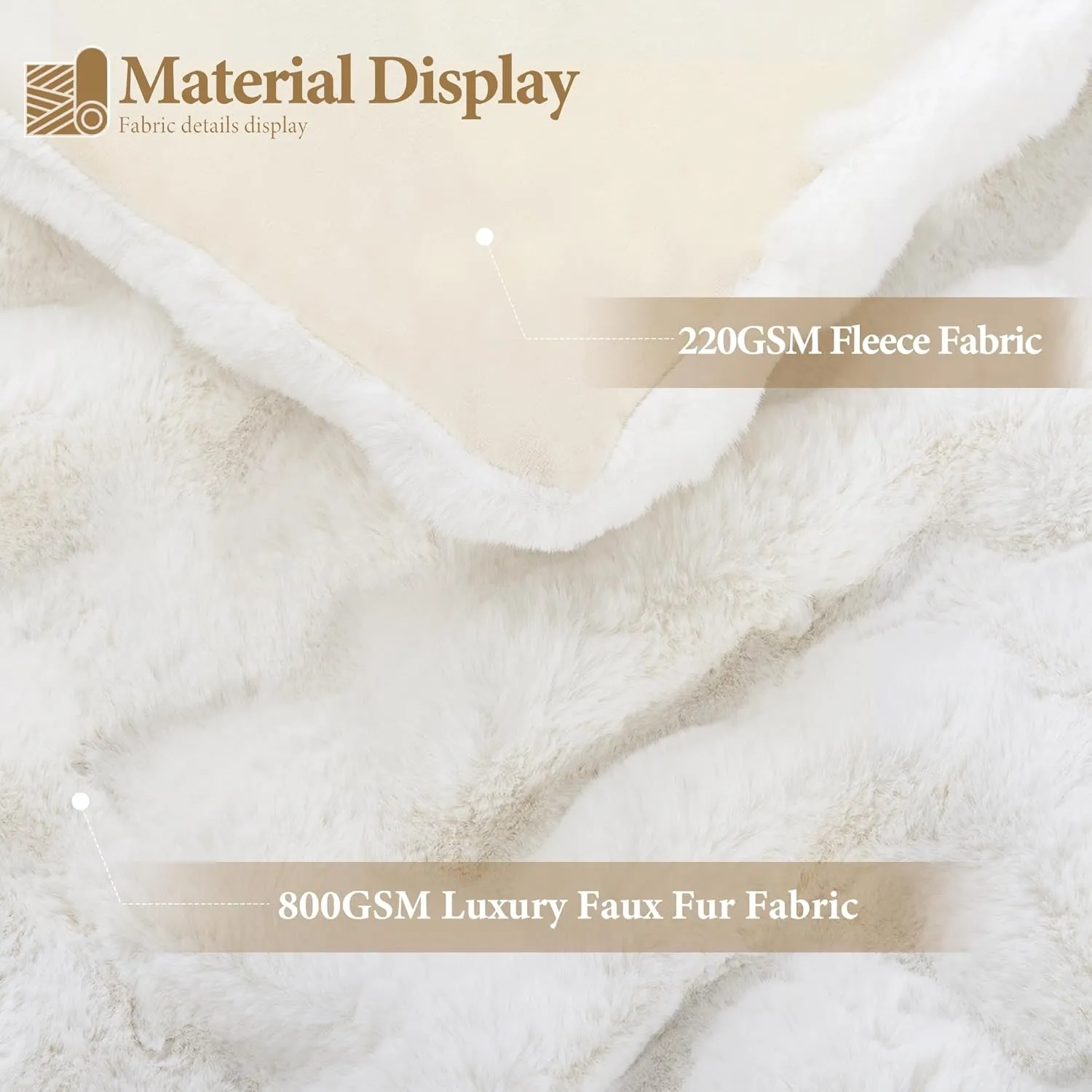 Luxury faux fur throw blanket styled on a chair