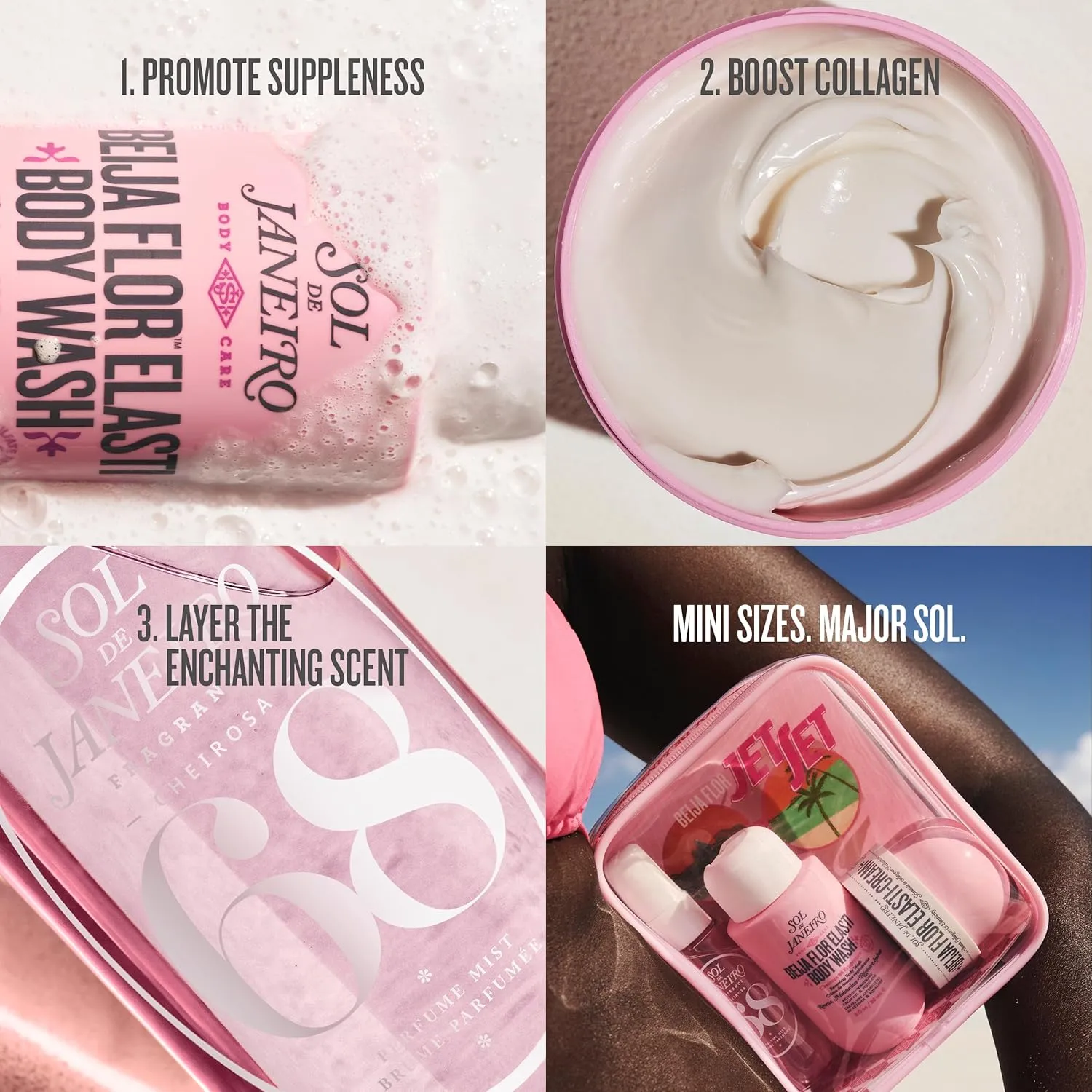 Sol de Janeiro Beija Flor body wash and cream texture details