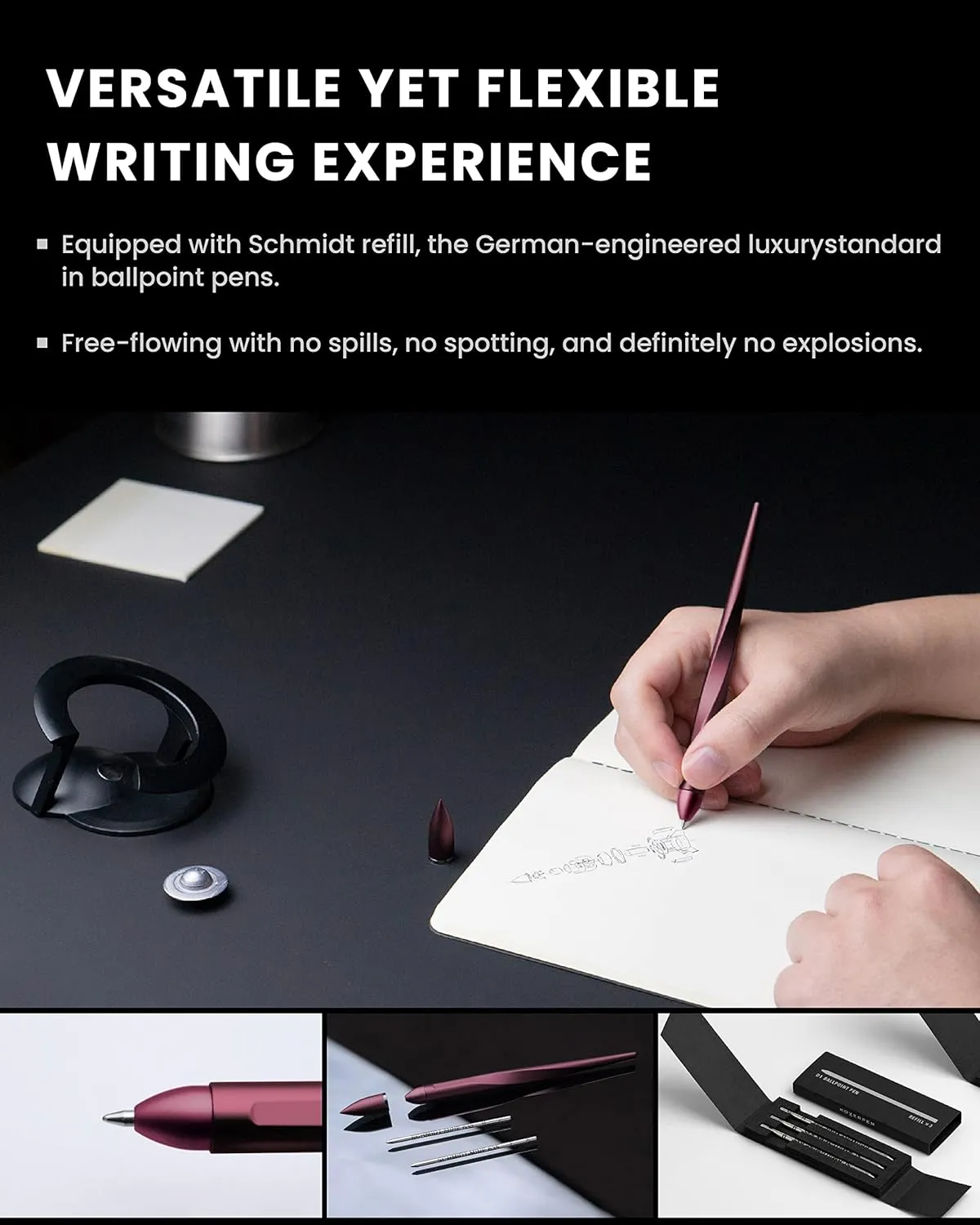 novium Hoverpen gift box and desk presentation