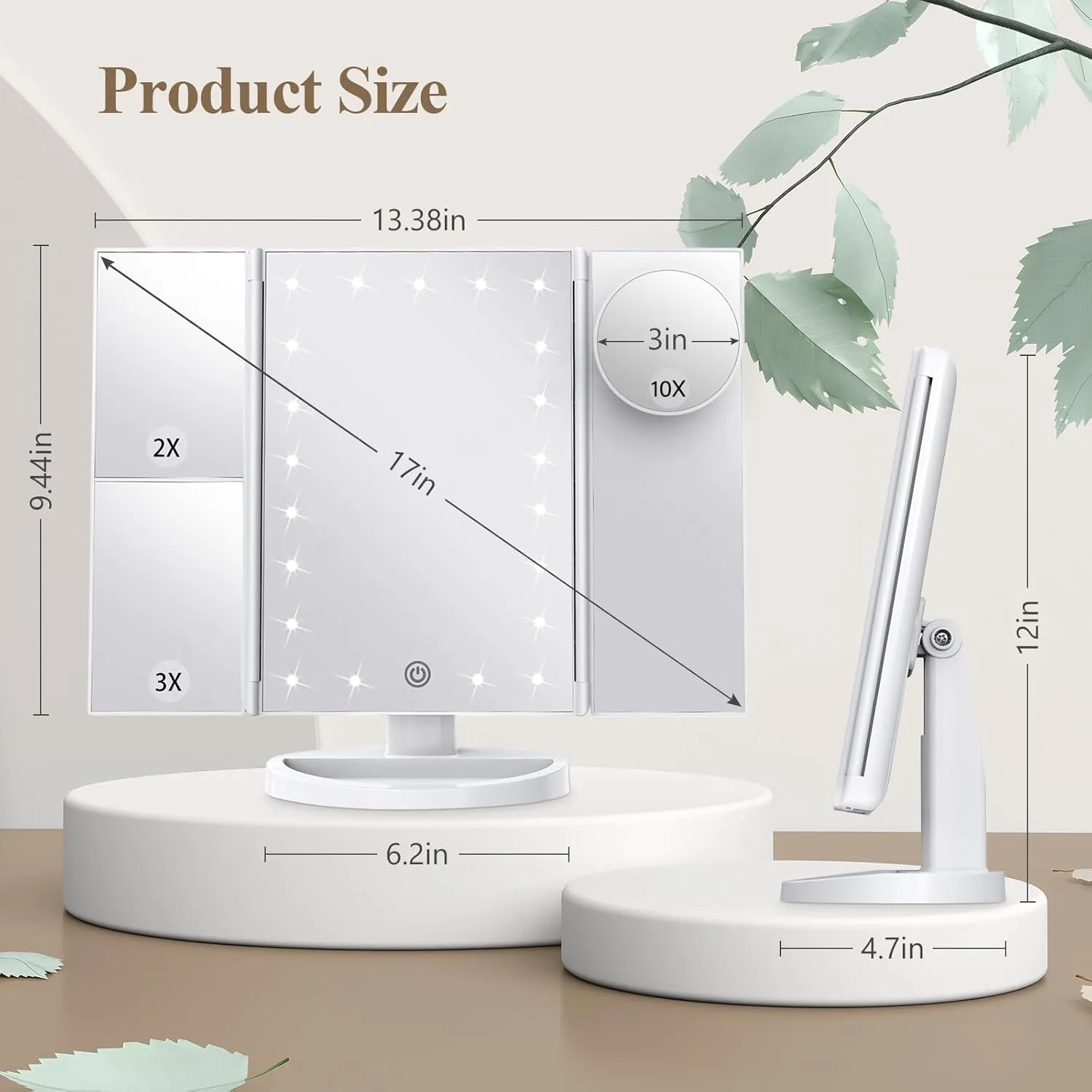 HUONUL makeup mirror beauty gift setup