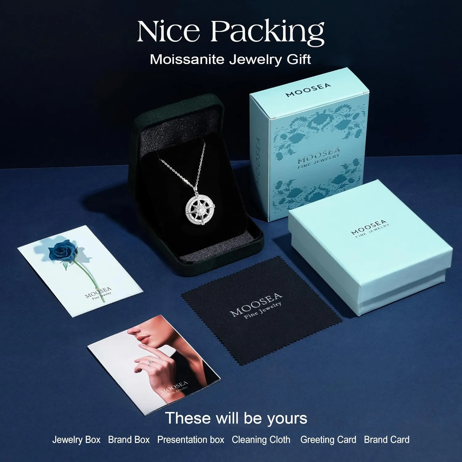 MOOSEA necklace gift-ready presentation