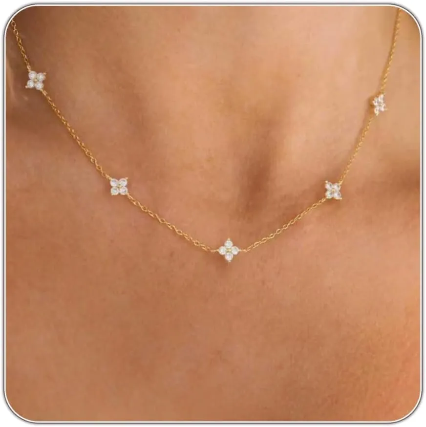 Gift box packaging for a dainty station necklace