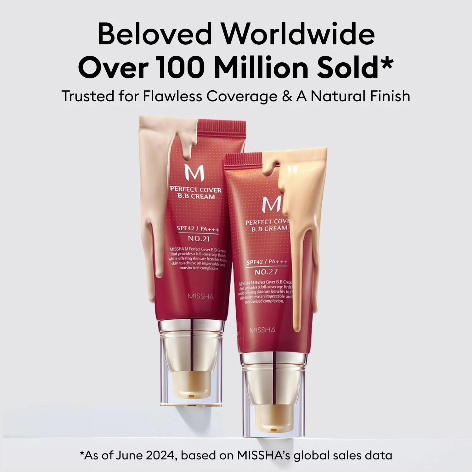 MISSHA Perfect Cover BB Cream product campaign visual with product tubes