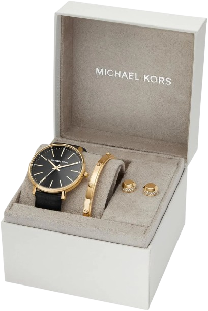 Michael Kors Pyper gift box with watch bracelet and earrings