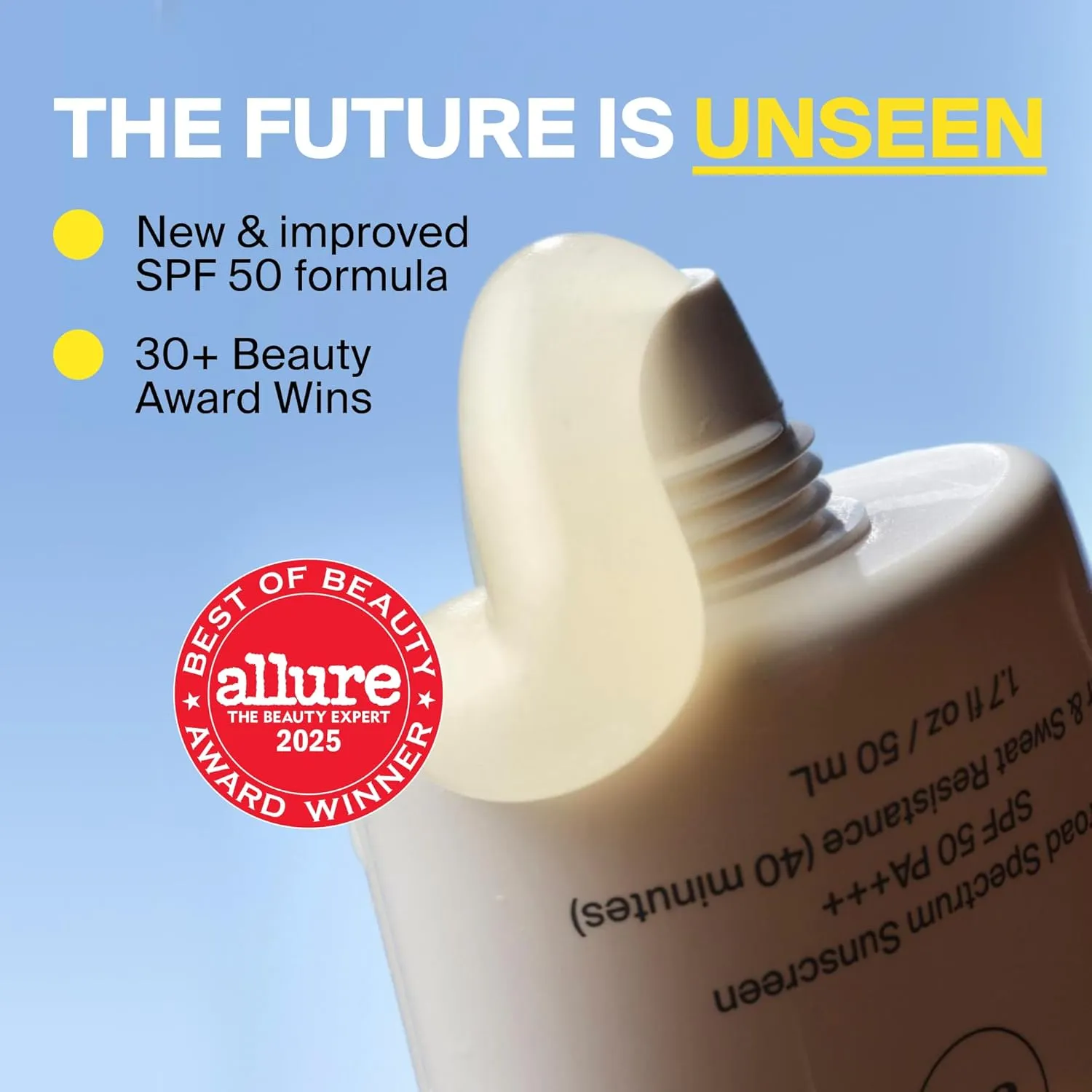 Supergoop Unseen Sunscreen blurring pores and priming makeup result