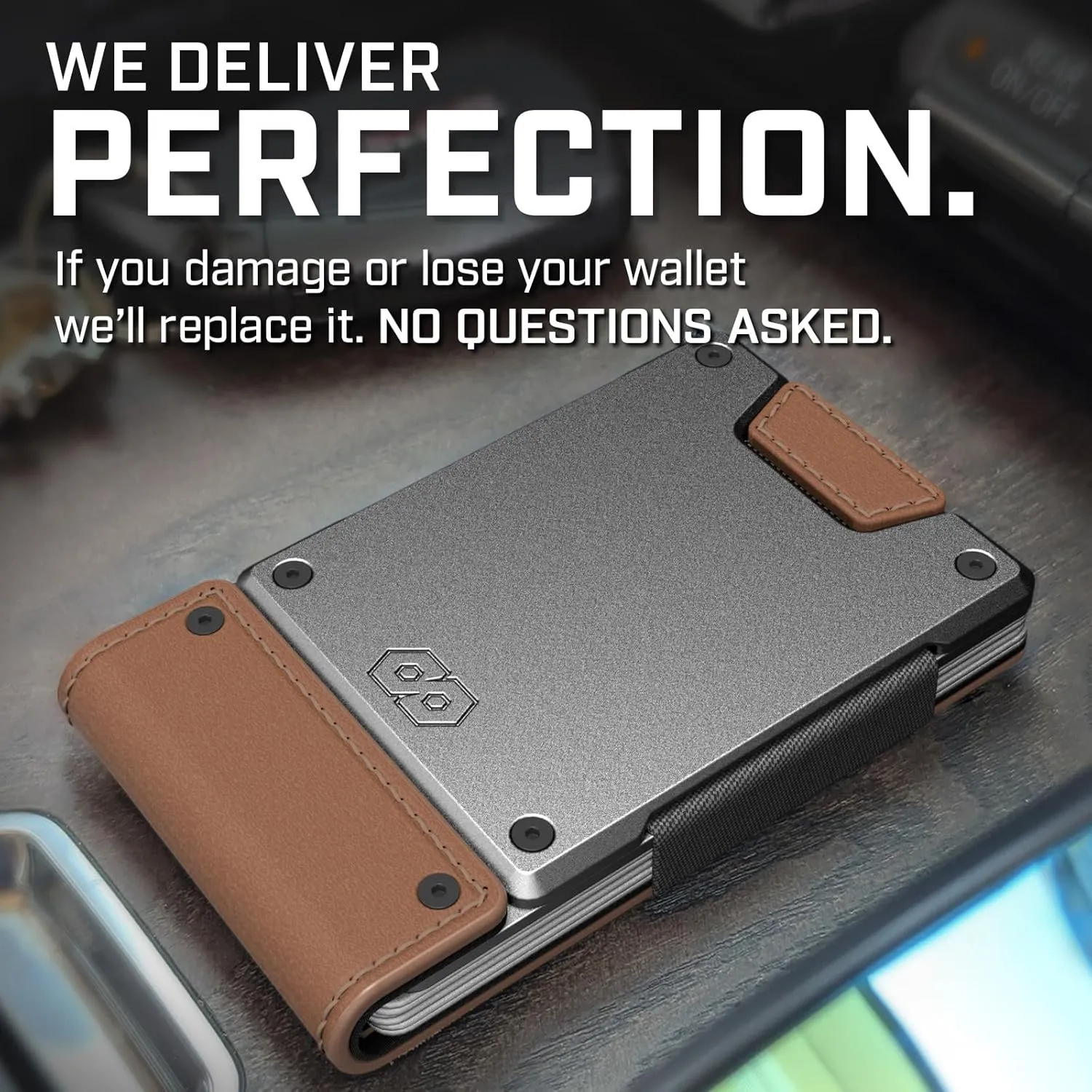 PROOF slim minimalist wallet compared with traditional leather wallet thickness
