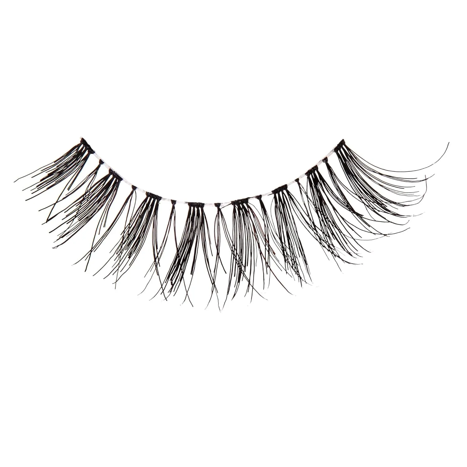 Close-up KISS So Wispy lash strip showing crisscross wispy fibers