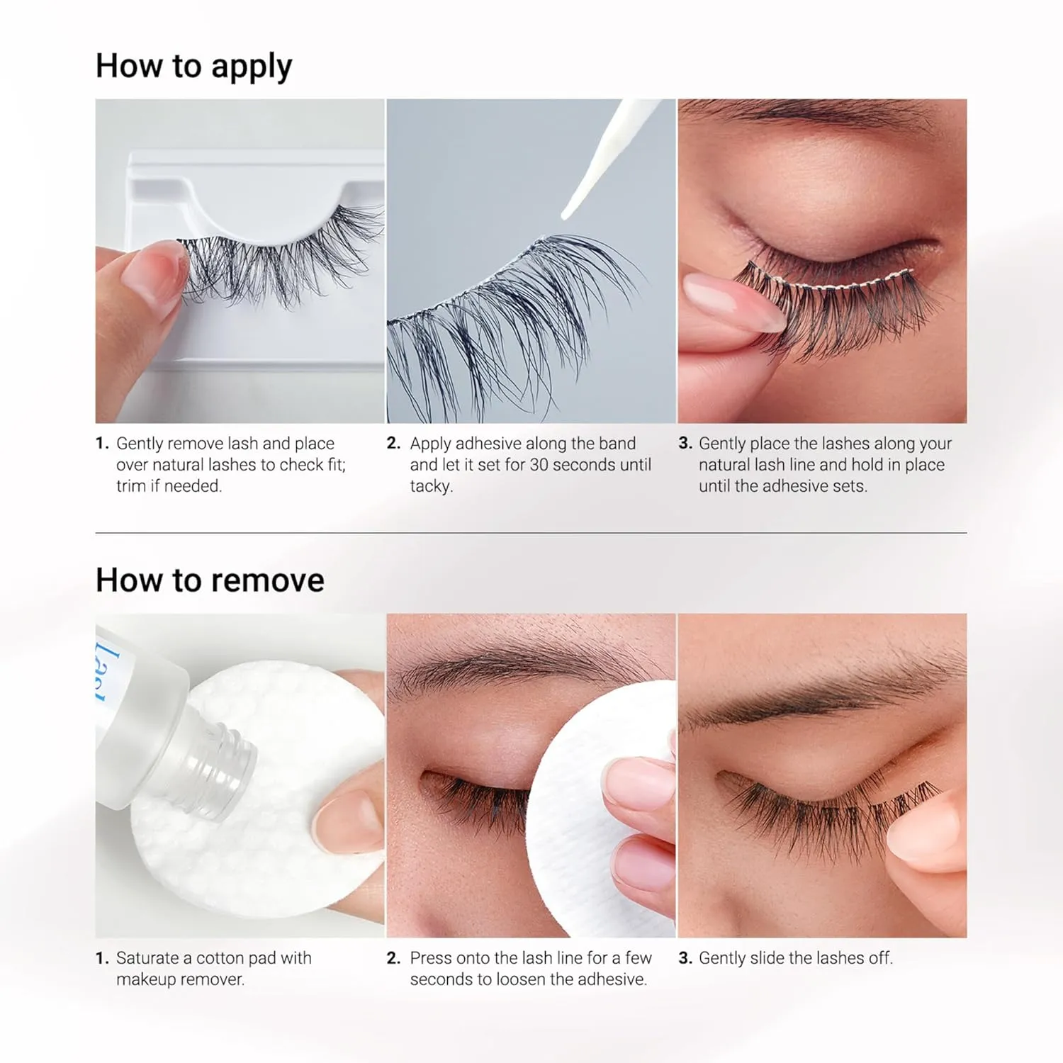KISS false eyelash application and removal guide